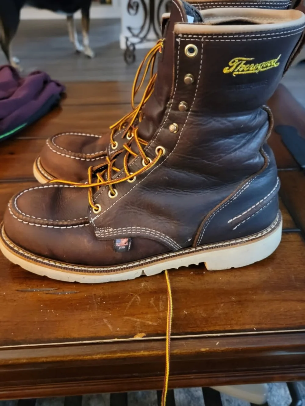 Thorogood Men's Brown Moc Toe Work Boots